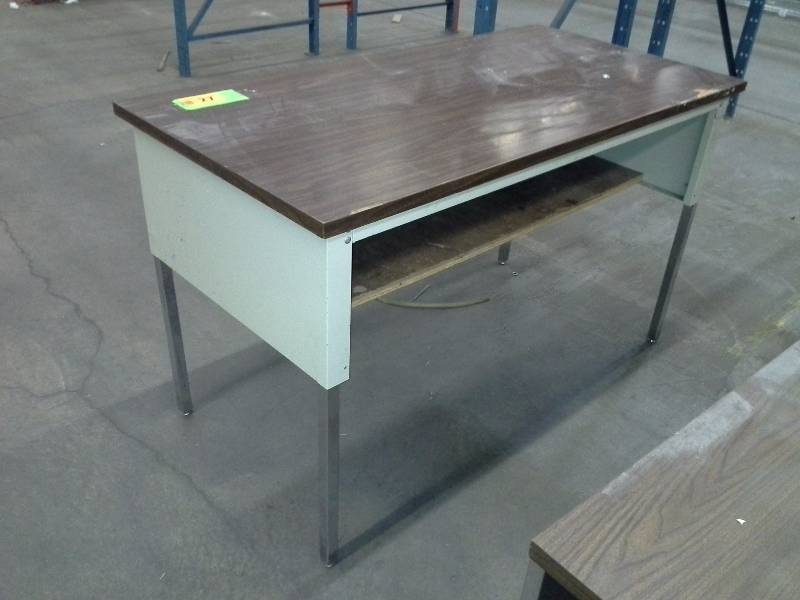 Standing height metal shippingreceiving desk