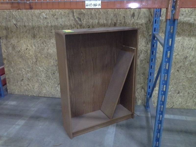 Wooden office shelf, two shelves.