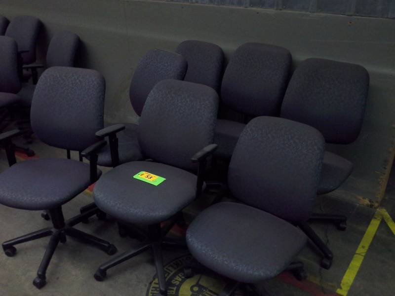 Lots of 7 office chairs, matching