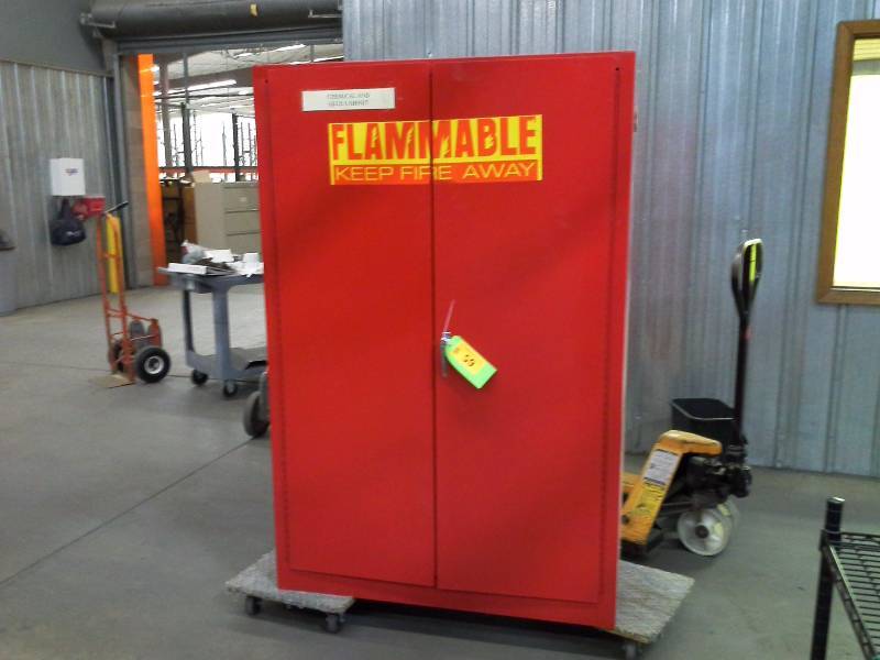 Fireproof chemical and lubricant cabinet