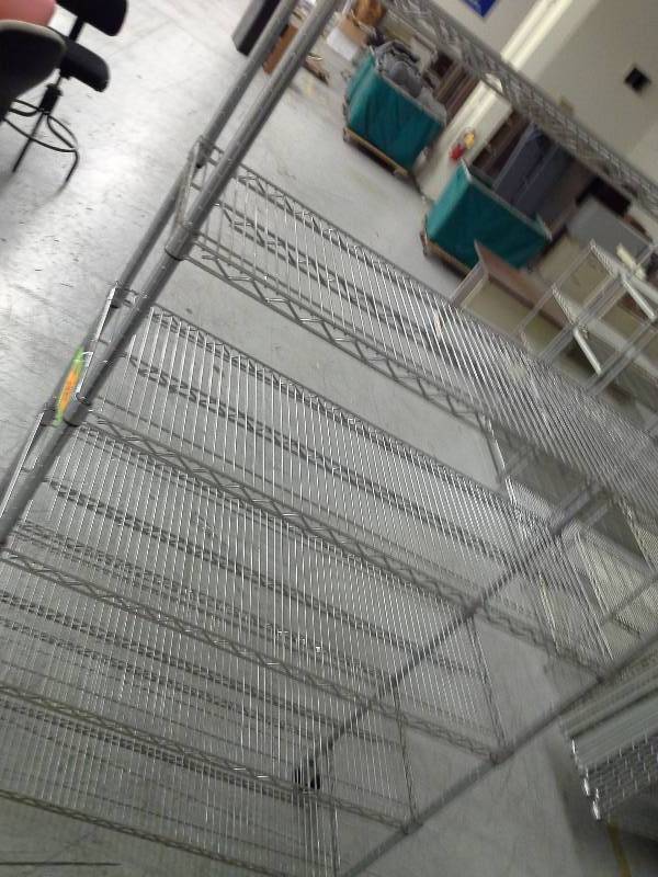 Wire shelving, 6 shelves