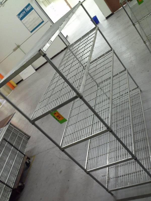 Wire shelving unit, 5 shelves