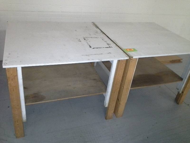 Pair of wooden benchestables