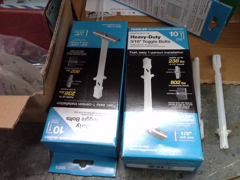 Lot of toggle bolts and other hardware
