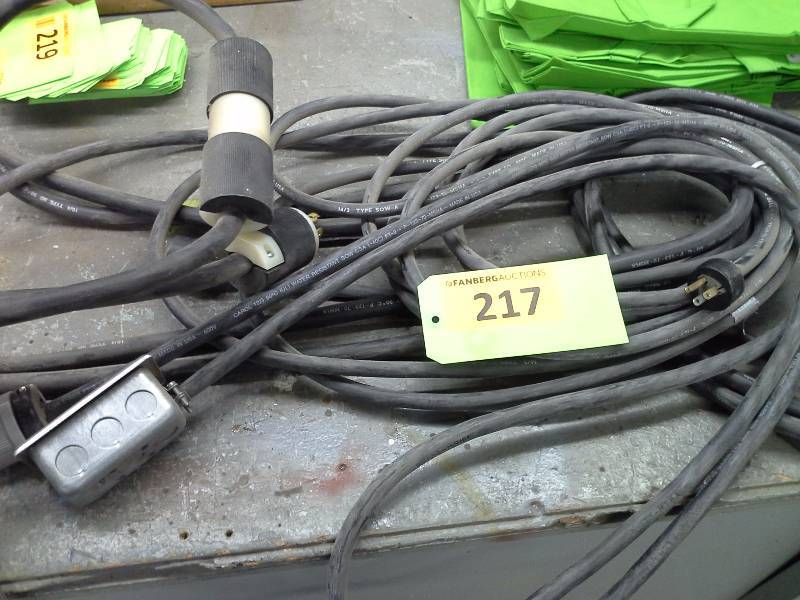 Assorted heavy gauge extension cords