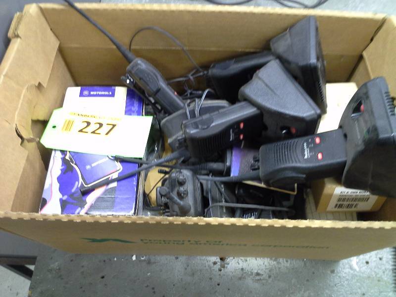 Lot of RadioShack two way radios and accessories