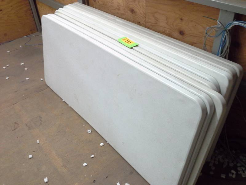8 plastic folding tables