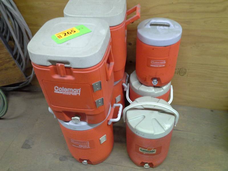 Lot of 7 coolers