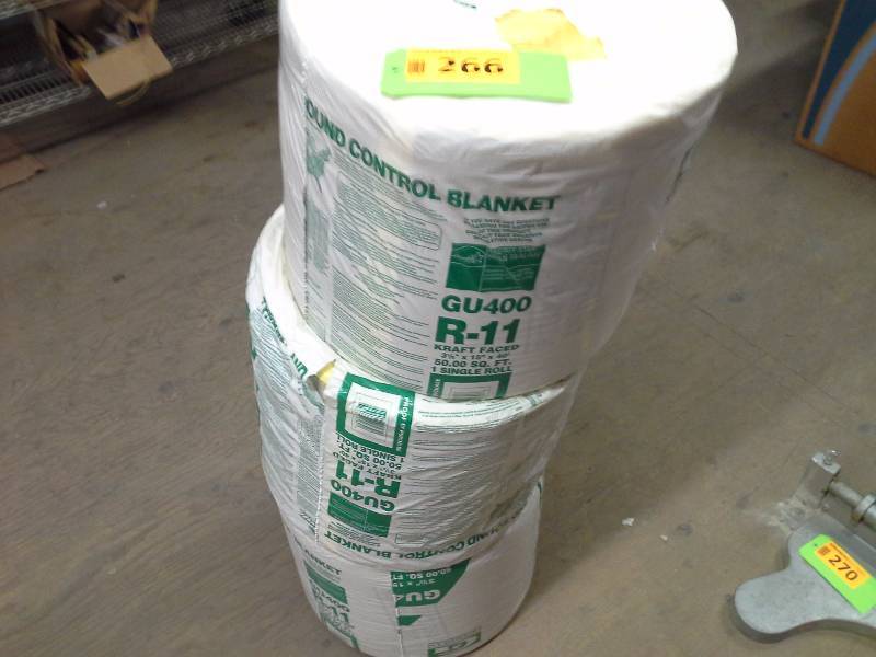 Three rolls of insulation, R � 11