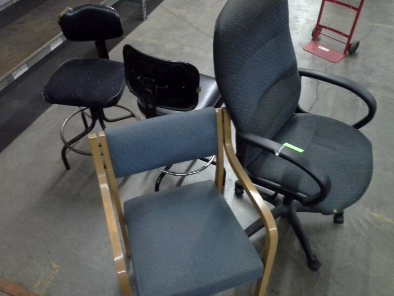 Assortment of four chairsstools