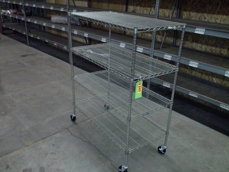 Wire shelving, 4 shelves