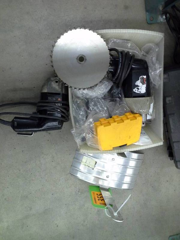 Miscellaneous lot, drill, hose reel, sander