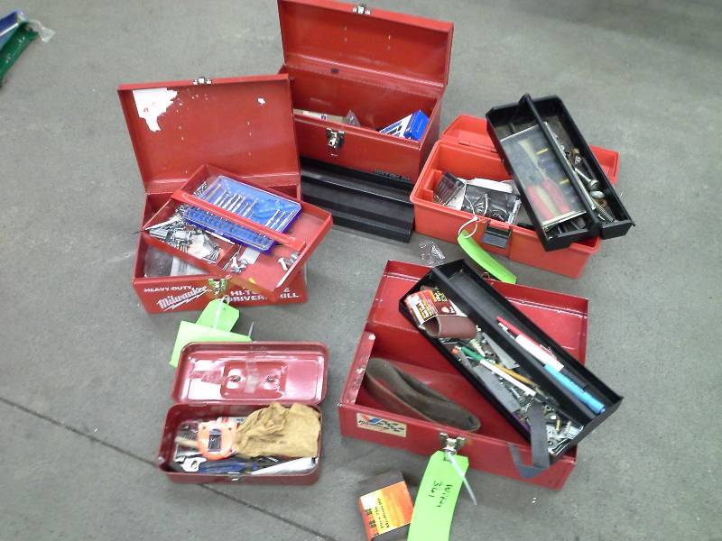 Toolbox lot with contents