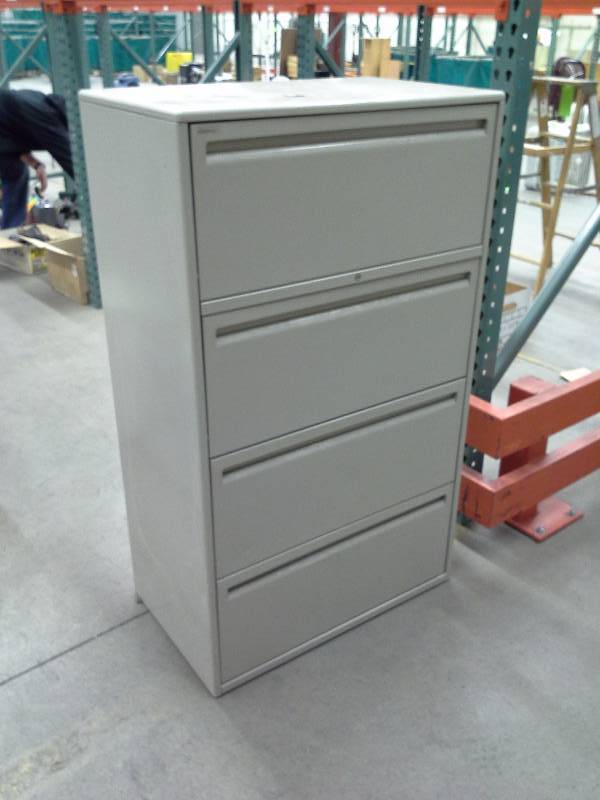 Lateral file cabinet, 4 drawers