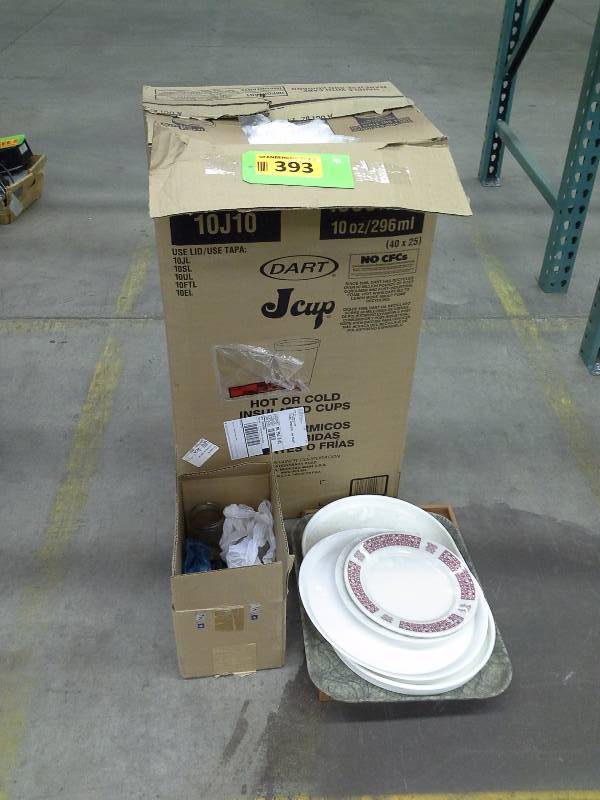 Miscellaneous plates and coffee cups