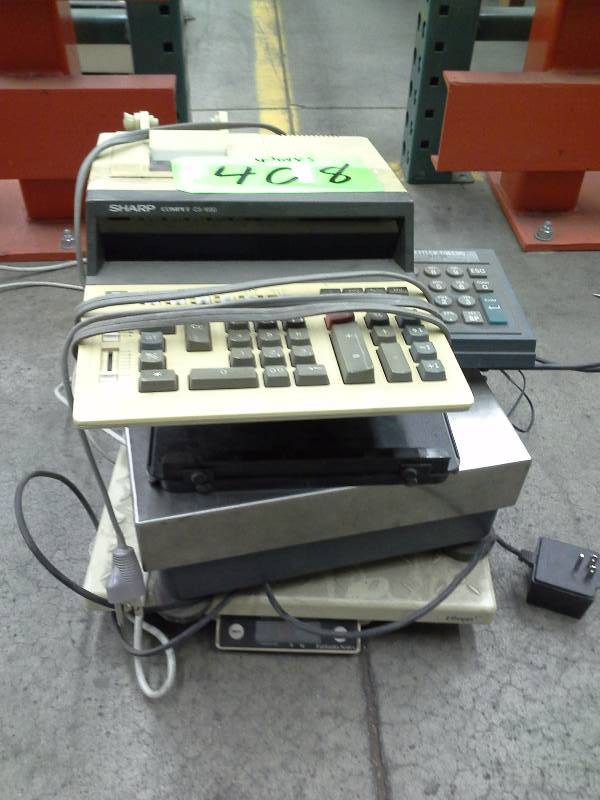 Miscellaneous lot of scales and calculators