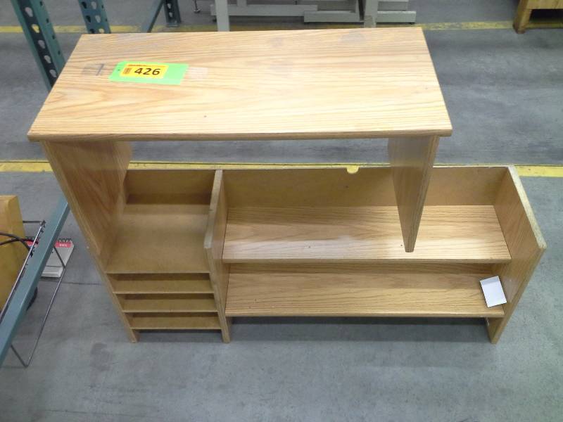 Pair of desktop shelves, wooden