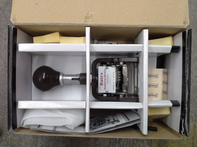 Bates numbering machine