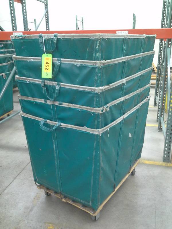 Lot of 5 Green Shipping Bins