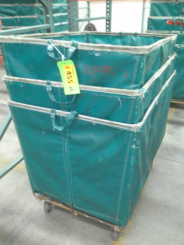 Lots of 3 green shipping and receiving bins