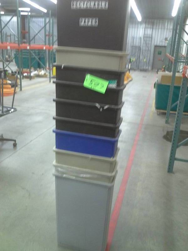 Trash receptacle lot