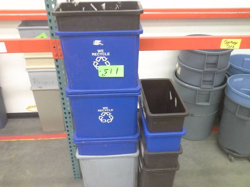 Trash and recycling receptacles
