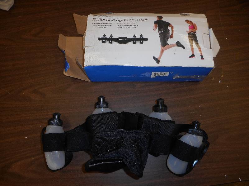 lot 23 image: Sportline Reflective Hydration Belt with 4 Mini-Water Bottles