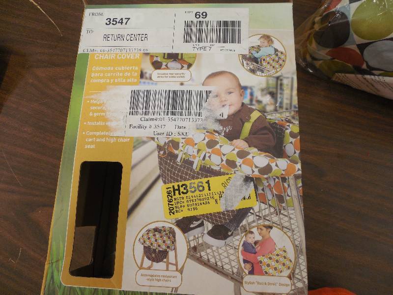 lot 40 image: Jeep Shopping Cart And High Chair Cover, Baby Chair Cover, Baby Cart Cover, Cotton, Machine Washable, Brown, Pattern
