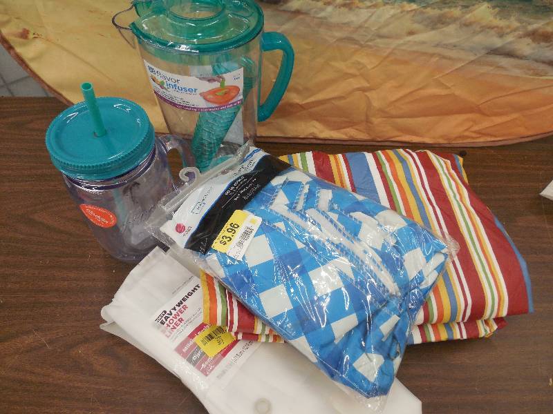 lot 47 image: Table Cloth & Pitcher