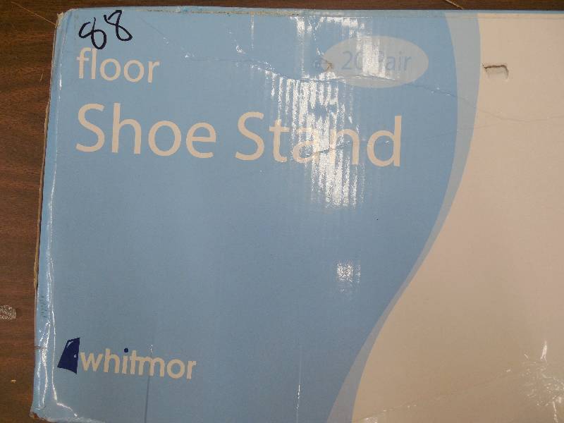 lot 88 image: Whitmor White Resin 20 Pair Shoe Rack