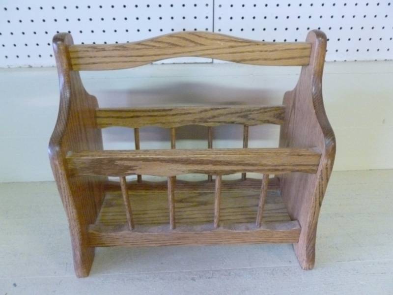 Oak Magazine Rack