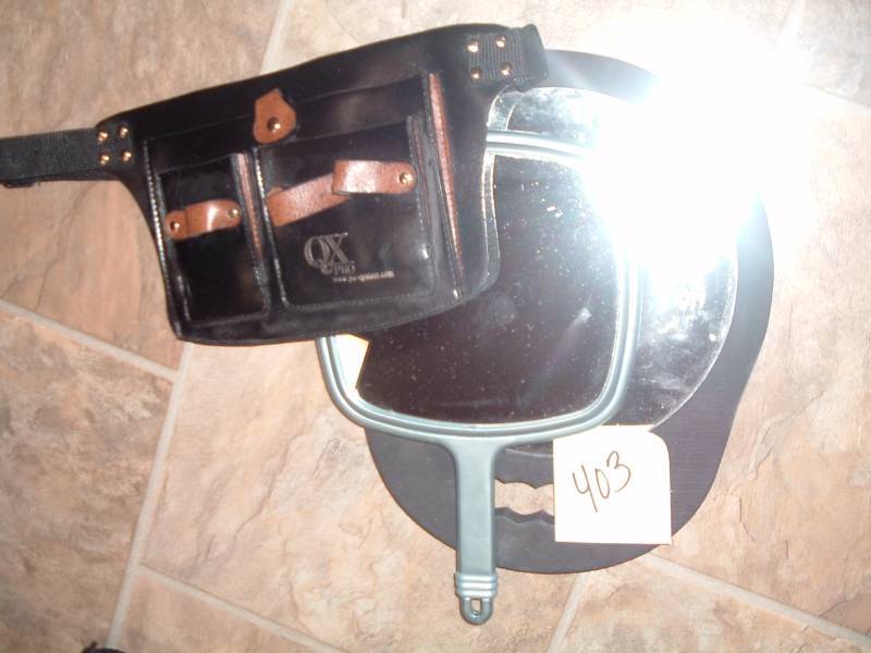 lot 403 image: 2 mirrors and tool belt
