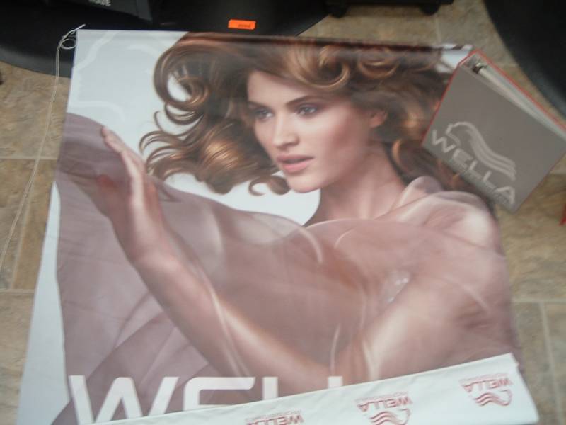 lot 470 image: 2 Sided hanging banner, with Product knowledge Binder