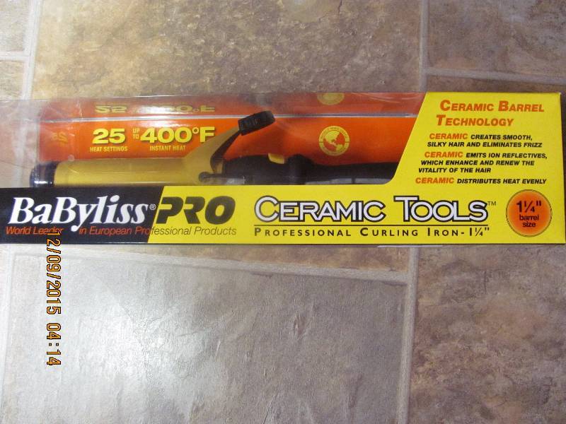 lot 114 image: Babyliss Pro Ceramic Curling Iron