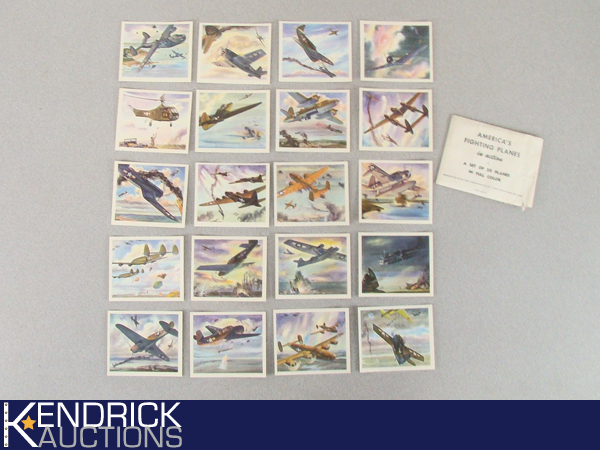 Complete Set of Vintage Coca-Cola Fighting Planes in Action Trading Cards