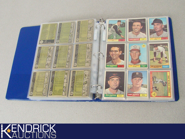 Album of 225 1961 Topps Baseball Cards