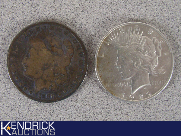 $2 Face Value, Morgan and Peace 90% Silver Dollars