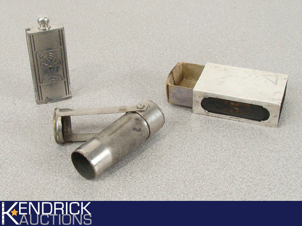 Lot of 3 Vintage Match Holders etc.