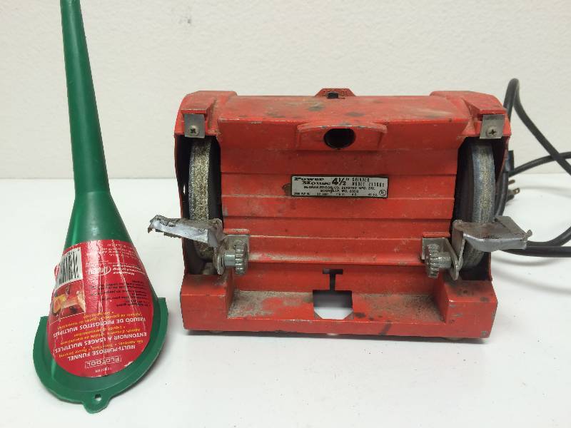 Bench Grinder and Funnel