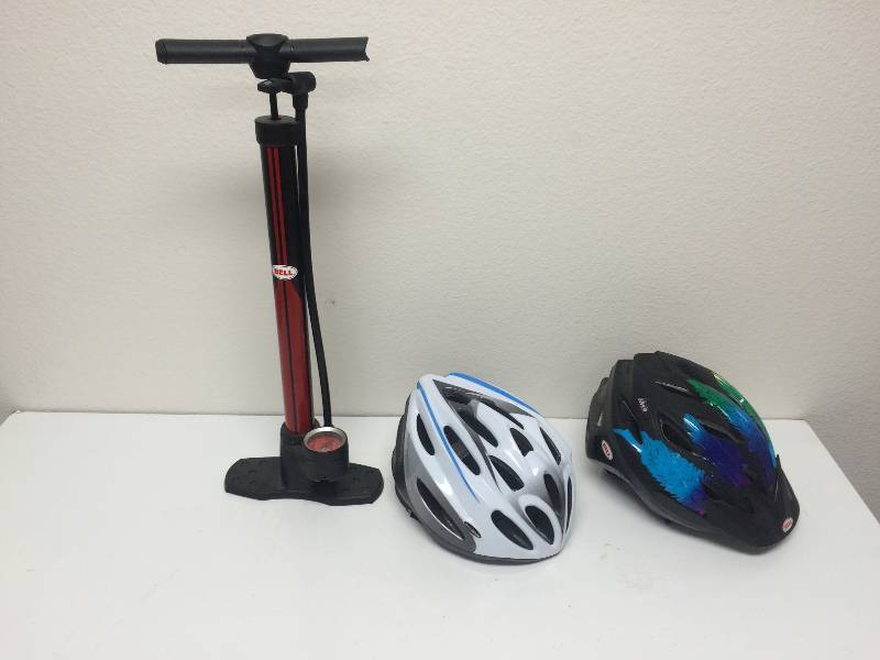 Bicycle Helmets and Pump