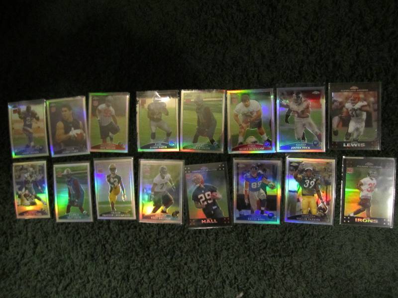 Lot of Topps Chrome football refrac...