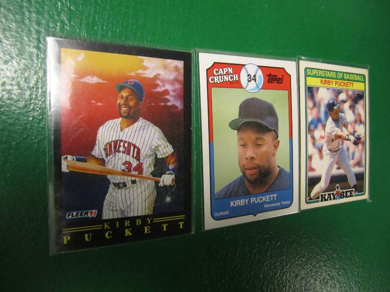 3 Kirby Puckett cards...