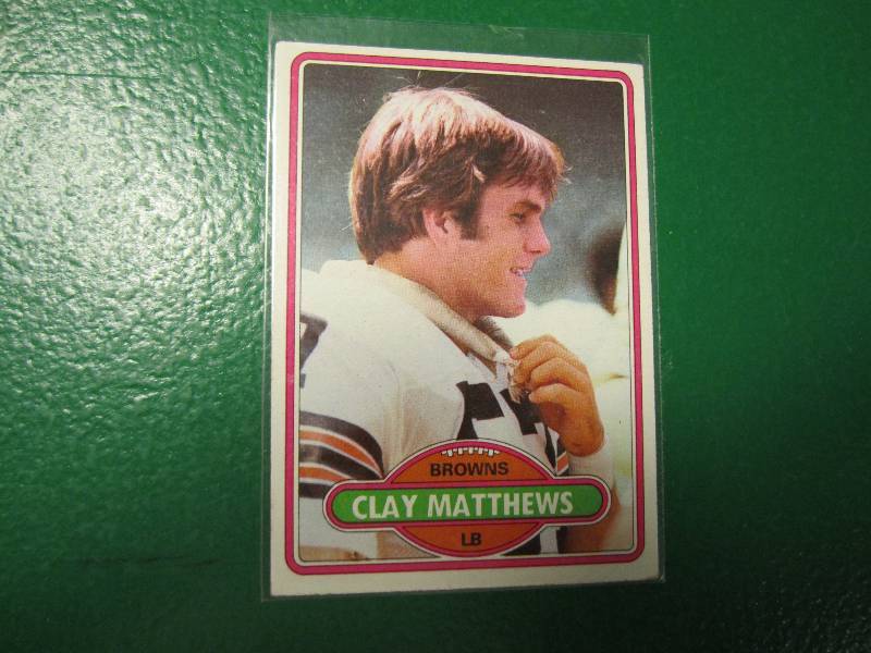 1980 Topps Clay Matthews rookie car...