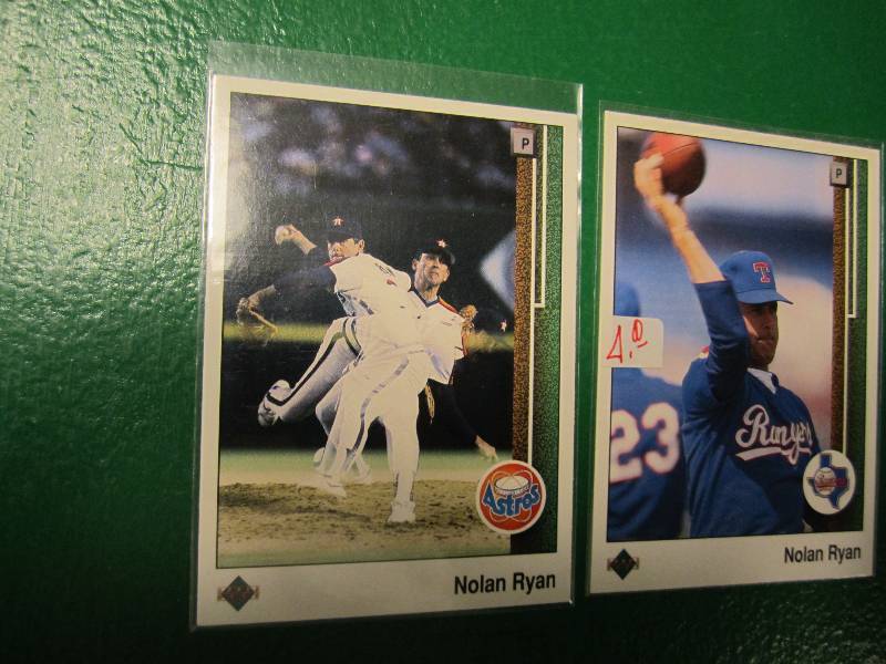 2 1989 Upper Deck Nolan Ryan cards...