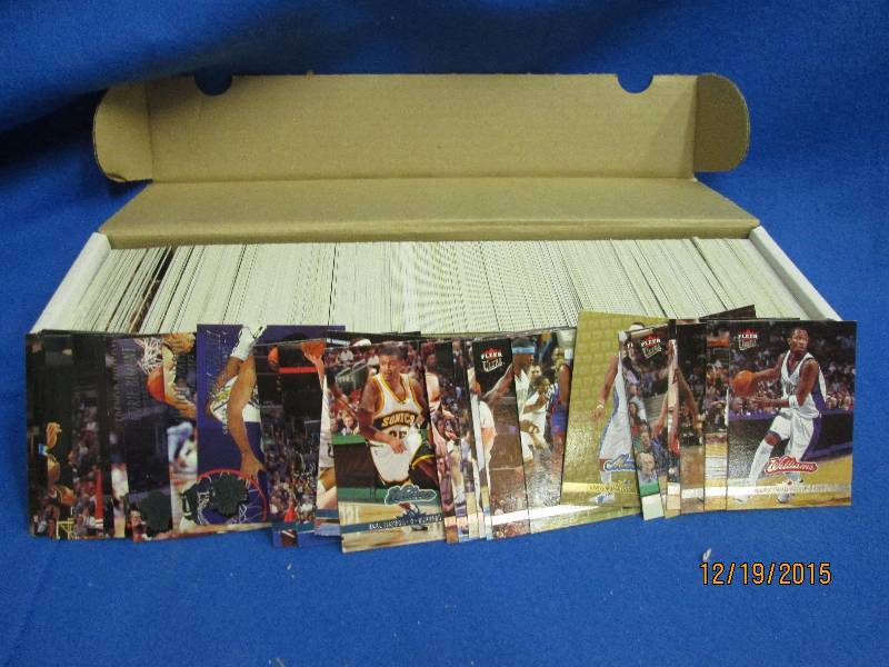 Box of Fleer Ultra basketball cards...