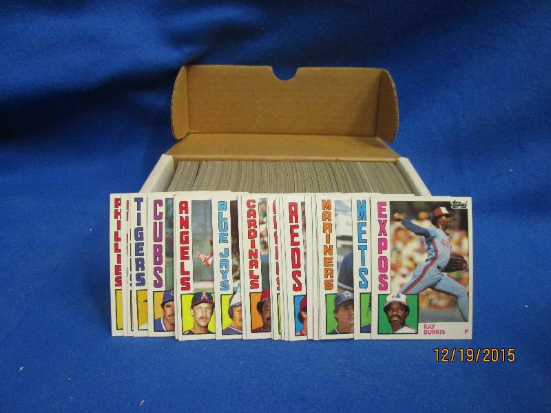 Box of 1984 Topps baseball cards...