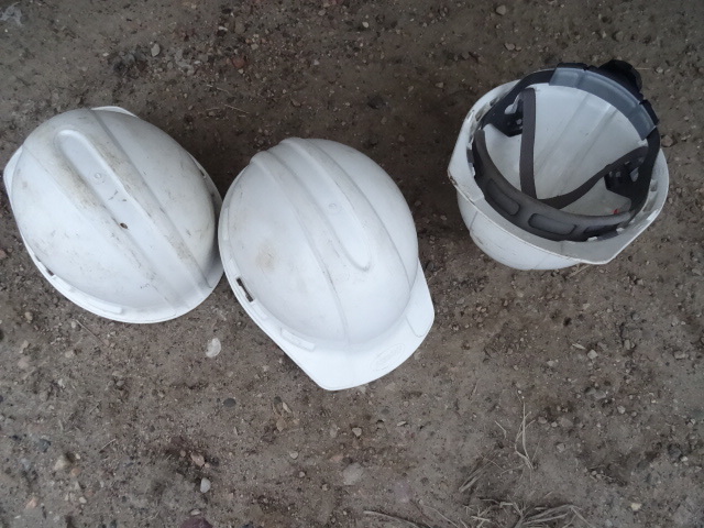 3 hard hats