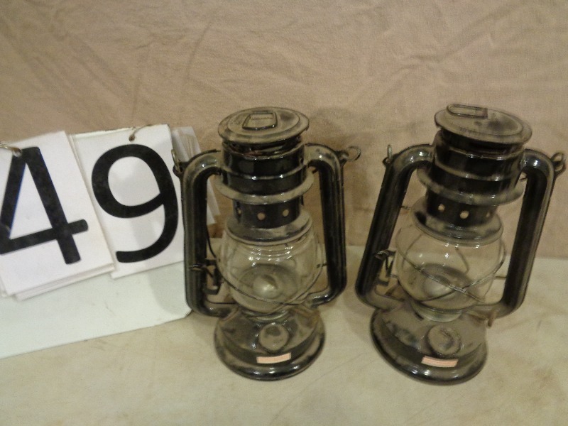 lot 49 image: 2 Oil Lanterns