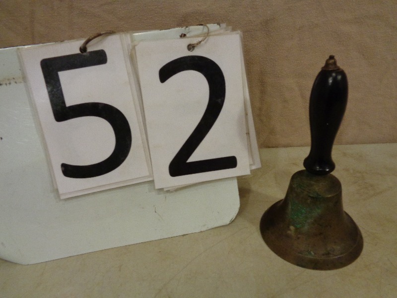 lot 52 image: Antique Brass Hand Bell