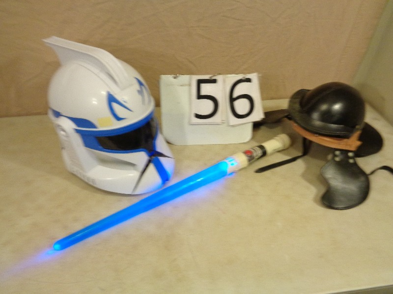 lot 56 image: Star Wars Talking Helmet and Light Saber